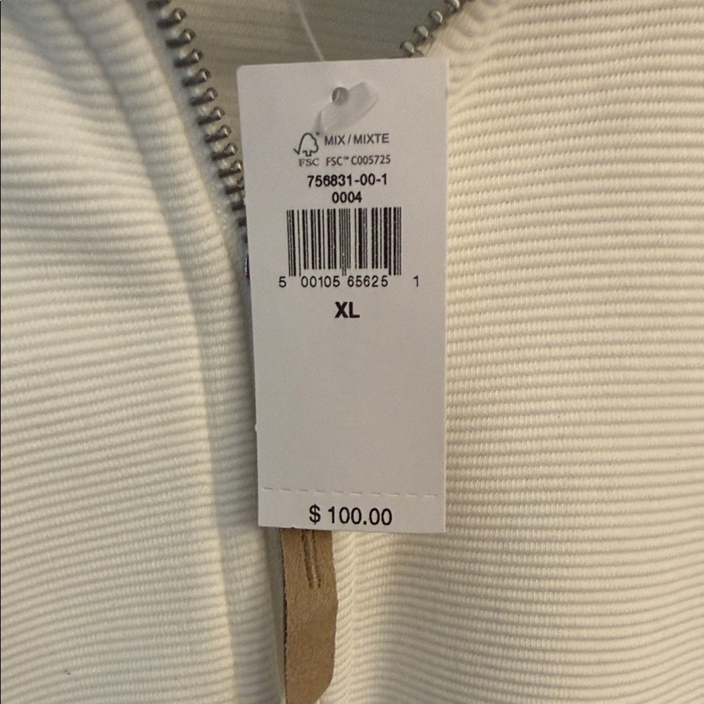 Banana Republic White Full-Zip Jacket NWT - Picture 3 of 3